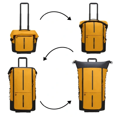 Afbeelding van Samsonite Ecodiver Foldable Duffle On Wheels Koffer 82 25 Cm Yellow Black Geel Duffles