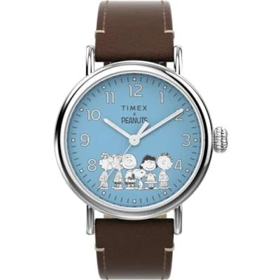 Afbeelding van Timex Peanuts Waterbury Standard TW2V89800 Horloge Leer Bruin Ø 40 mm