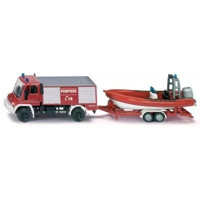 Image de Unimog pompiers avec bateau