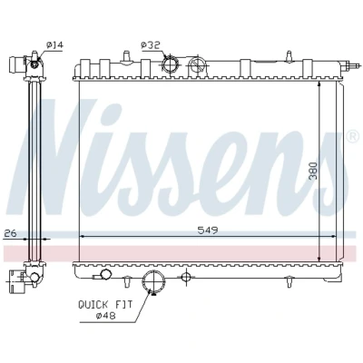 Afbeelding van Nissens Radiateur 63697