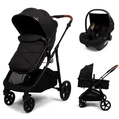 Afbeelding van Baninni 3 in 1 Multi Standen Kinderwagen met Autostoel Nelia Zwart