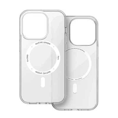 Afbeelding van Native Union (Re Clear Case Transparante beschermhoes tegen vergeling MagSafe compatibel gerecyclede materialen valbescherming van militaire kwaliteit voor iPhone 15 Pro