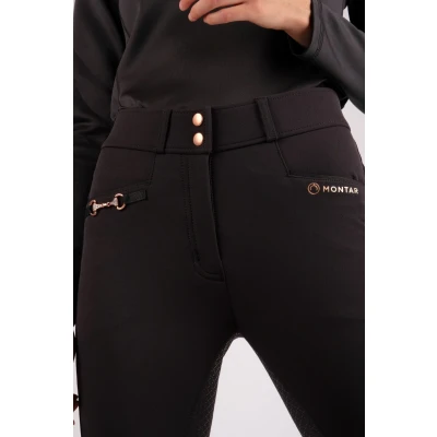 Image de Montar Pantalon d&#039;Équitation Molly Rosegold Highwaist Full Grip Noir 34
