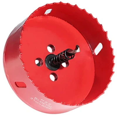 Afbeelding van HSS Bimetalen gatenzaag, 90 mm, voor plafondlampen, cirkelvormige gaten hout, kunststof, gipsplaten, multiplex, cornhole platen
