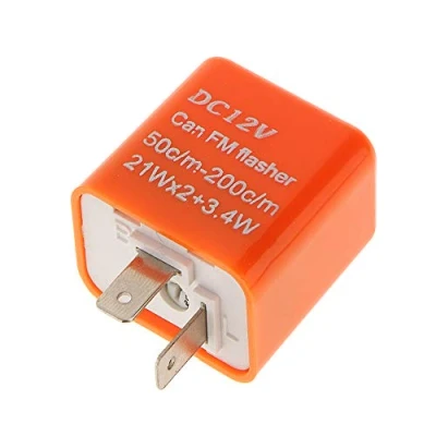 Afbeelding van ETOPARS Oranje, 12 V, 2 pinnen, knipperlicht, verstelbaar, elektronisch, snelheidsweergave, universeel, motorfiets