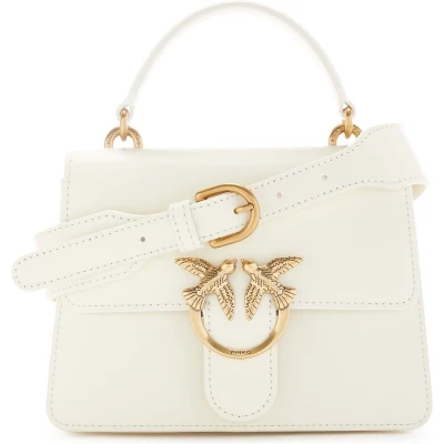 Afbeelding van Pinko LOVE TOP Handle MINI Light Schoudertas, Dames, Maat: One Size, Avorio