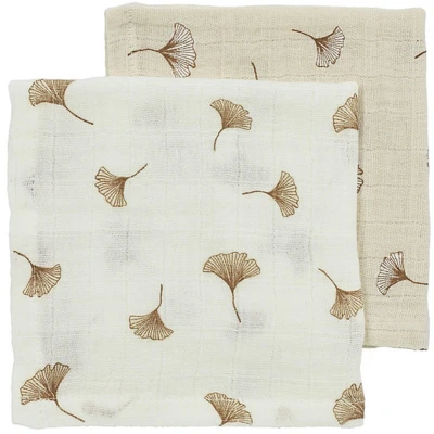 Afbeelding van Meyco Monddoekjes Gingko Offwhite/Soft Sand 2 pack