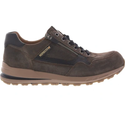 Afbeelding van Heren Veterschoenen Mephisto Bradley Old Velours Walnut Donkerbruin Maat 6½
