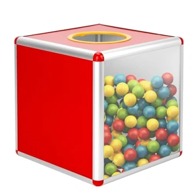 Afbeelding van loterijbox Doorzichtige 25 cm loterijdoos Transparante urn Donatiebox voor donaties, sweepstakes