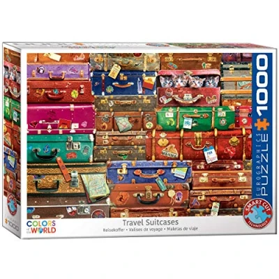 Afbeelding van Eurographics puzzel Travel Suitcases 1000 stukjes