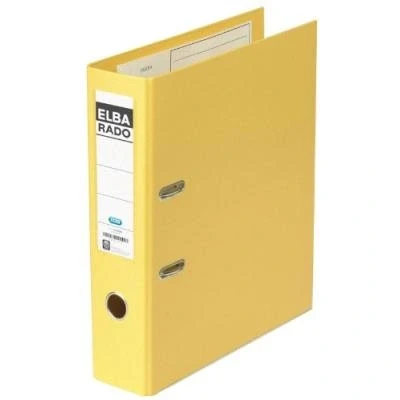 Image de Elba classeur rado classique plast, dos: 80 mm, a4, jaune reliure extérieure intérieure en pvc, avec étiquette de dos interc