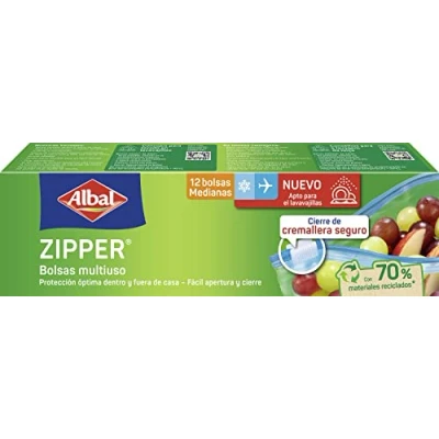 Afbeelding van Multi use Bag Albal Zipper (12 uds) (1 l)