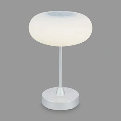 Afbeelding van BRILONER OLANA LED tafellamp accu dimbaar glazen snoerloos touch functie 3.300K warm wit chroom mat 150x160 mm (HxD)
