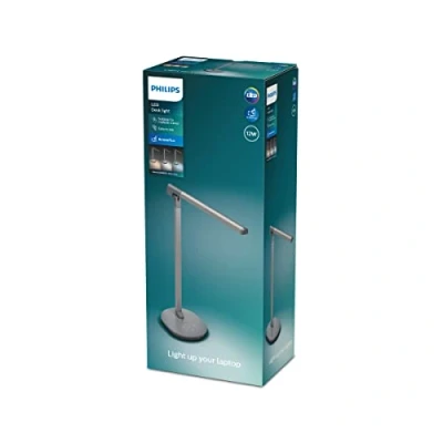 Afbeelding van Philips Lighting 929003213001 Sword 12W bureaulamp, 3 intensiteiten, 6500/4000/2700 Kelvin, USB, zwart