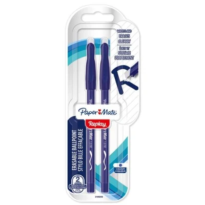 Image de Paper Mate Replay 1 Stylo bille gommable Bleu Pointe moyenne 1.0mm sous blister