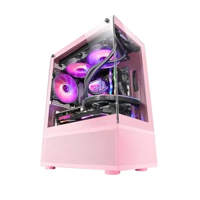 Afbeelding van ATX Semi toren doos Mars Gaming MCSEP Roze