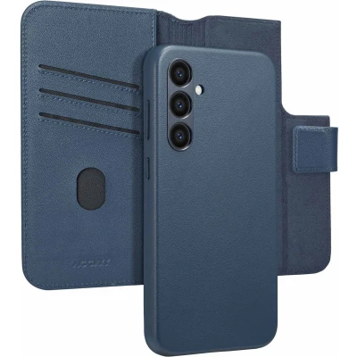 Afbeelding van Accezz Hoesje Geschikt voor Samsung Galaxy S24 Plus Met Pasjeshouder Leather Bookcase 2 in 1 MagSafe donkerblauw