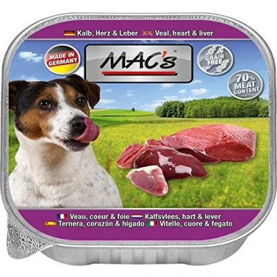 Afbeelding van MAC&#039;s Hondenvoer Natvoer Blik 70% Lam &amp; Eend 6 x 200g