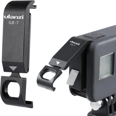 Afbeelding van Ulanzi G8 7 batterijdeur met oplaadaansluiting voor GoPro 8 Metaal Zwart