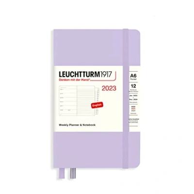 Afbeelding van LEUCHTTURM1917 365894 weekkalender en notitieblok A6 2023, 12 maanden, lila Engels