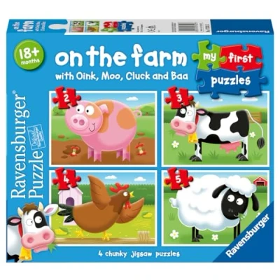 Afbeelding van Ravensburger On the Farm My First Jigsaw Puzzles (2,3,4,5pc)