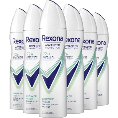 Afbeelding van 6x Rexona Deodorant Spray Shower Fresh 150 ml