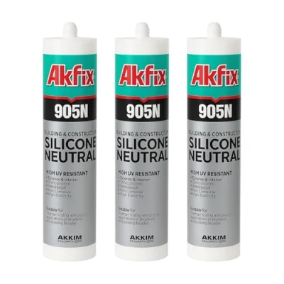 Afbeelding van Silicone neutre transparent Résistant aux UV, à la moisissure et l&#039;eau Mastic d&#039;étanchéité pour salle de bain, cuisine, fenêtres construction 310 ml (3)