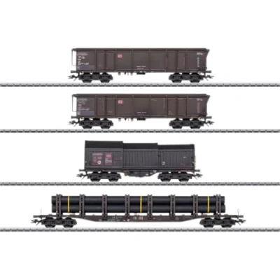 Afbeelding van Märklin 46915 H0 4 delige goederenwagen set van de DB AG, MHI