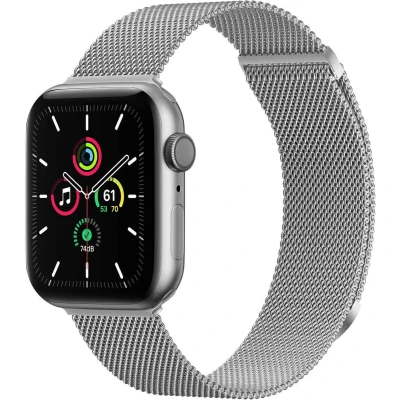 Afbeelding van imoshion Milanees magnetisch bandje voor de Apple Watch Series 1 t/m 9 / SE (38/40/41 mm) 10 (42 Maat S Zilver