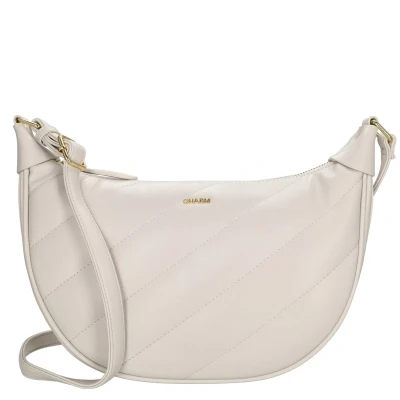 Afbeelding van Charm London Via Dante Schoudertas Crossbody Schouderband Praktisch Stijlvol Crème