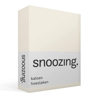 Afbeelding van Snoozing Katoen Hoeslaken Tweepersoons 140x200 cm Ivoor