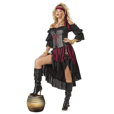 Afbeelding van Vegaoo Deluxe piraten outfit voor vrouwen