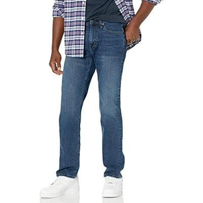Image de Amazon Essentials Jean pour homme, coupe droite, délavé vintage, 83 x 71 cm (l L)