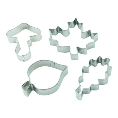 Afbeelding van BekkiB 8804012 Set van 4 uitsteekvormpjes, bladeren, esdoorn, eiken, linden, decoratieve bladeren