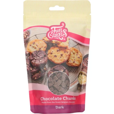 Afbeelding van FunCakes Chocolade Chunks Puur 350g Taartdecoratie