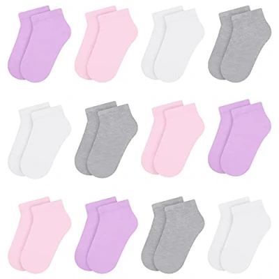 Afbeelding van Libella 12 paar sokken kinderen meisjes stippen strepen kleurrijke sneakers 2108VA, 2805