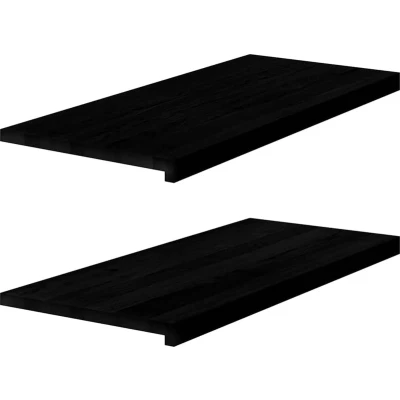 Afbeelding van vidaXL Vensterbanken 2 st 90x40x2 cm massief eikenhout donkerbruin
