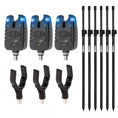 Afbeelding van Eurocatch Beetmelder Bankstick set 3 rod Karpervissen Beetverklikker Hengelsteun