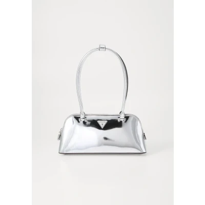 Afbeelding van Guess Arnela Satchel Handtas silvercoloured, Dames, Maat: One Size, Silver coloured