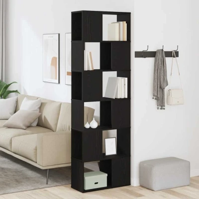 Afbeelding van vidaXL Boekenkast/kamerscherm 60x24x186 cm zwart eikenkleurig