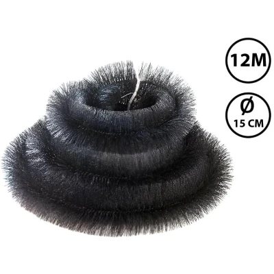 Afbeelding van JONSKA Dakgoot Egel 12 meter ø15 cm Dakgootborstel / Gootborstel Gootdrain Dakgootbescherming