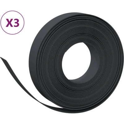Afbeelding van vidaXL Tuinranden 3 st 10 m cm polyetheen zwart