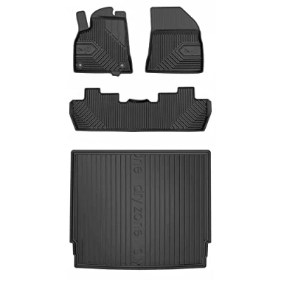 Afbeelding van MOTOS Rubberen automatten en kofferbakmat set voor Peugeot 5008 I 2009 2017 Verbeter je reiscomfort met 3D antislip automat vloermatten alle weersomstandigheden, p