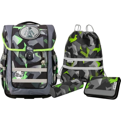 Afbeelding van McNeill Schooltas Ergo Compacto Schoolbag Set 5 delig Techno Veelkleurig