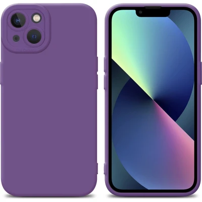 Afbeelding van Cadorabo Hoesje geschikt voor Apple iPhone 14 in Fluid MAT PAARS Beschermhoes gemaakt van flexibel TPU silicone Cover Case