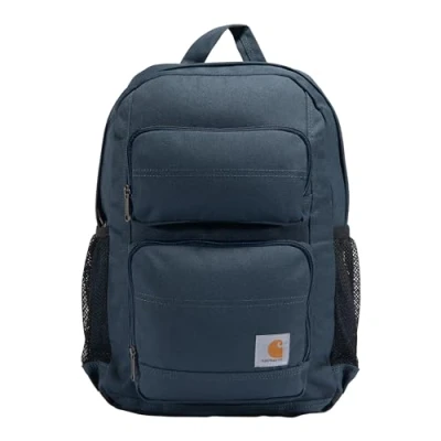 Image de Carhartt Legacy Sac à dos de travail standard avec pochette rembourrée pour ordinateur portable et espace tablette, Bleu marine, M, M