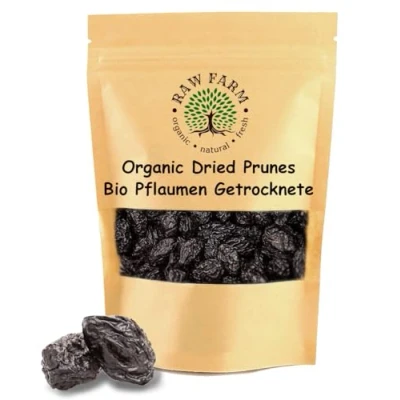 Afbeelding van 1 kg biologische pruimen, zonder pit, zacht en sappig, additieven, conserveringsmiddelen, heel natuurlijk