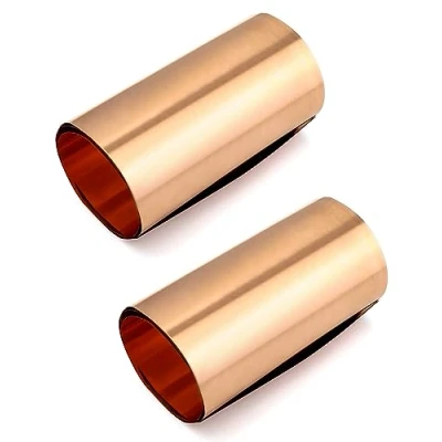 Afbeelding van QWORK® 2 rollen 0,1 mm koperfolie, 99,9% puur koper, elke rol meet x 20 cm 1 m