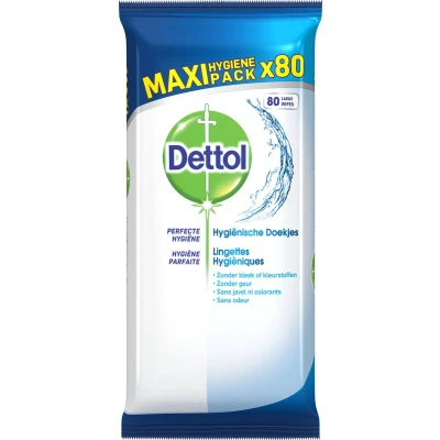 Afbeelding van Dettol Hygienische Doekjes Duoverpakking 2x80ST