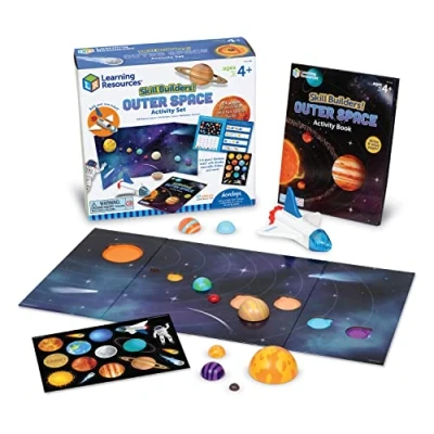 Afbeelding van Learning Resources Skill Builders Space Kit, 17 delig, vanaf 4 jaar, leren, wetenschap, kleuterschoolactiviteitenboek, STEM, wetenschappelijk speelgoed voor jonge kinderen, LER1260